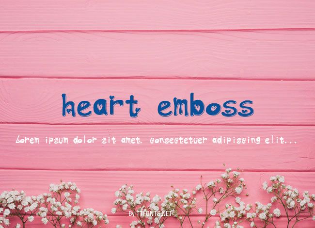 heart emboss example